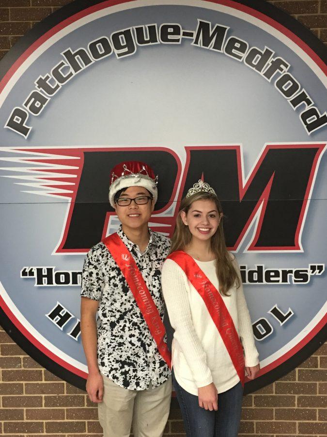 Homecoming King and Queen, Lucas and Alyssa.