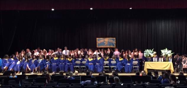 The National Honor Society Induction ceremony was held in our HS auditorium on Wednesday, May 25th. 111 students were inducted.