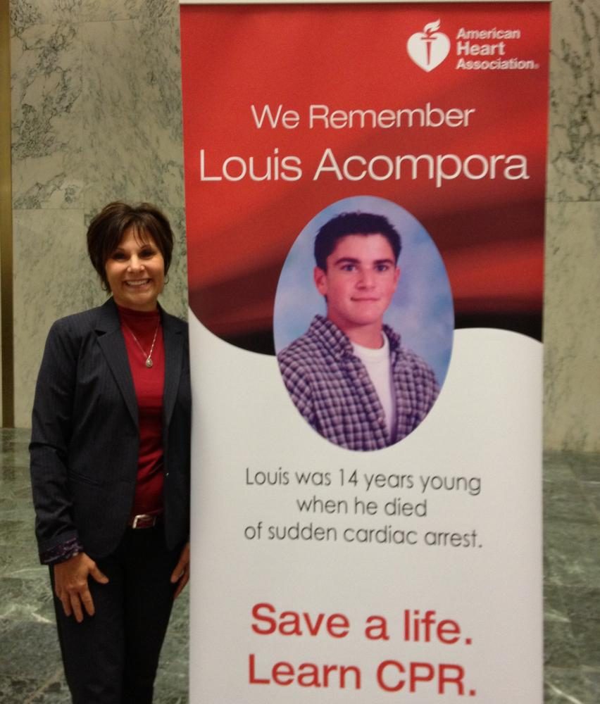 Karen Acompora Lobbying in Albany for the CPR in schools bill