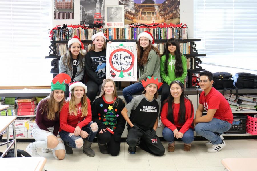 Mrs. Mckeoughs AP Language students wrote letters to Santa (using persuasive language to convince him to get them what they want for Christmas) and sent them in to Macys Believe campaign, which donates $ to Make a Wish for every letter to Santa it receives. 