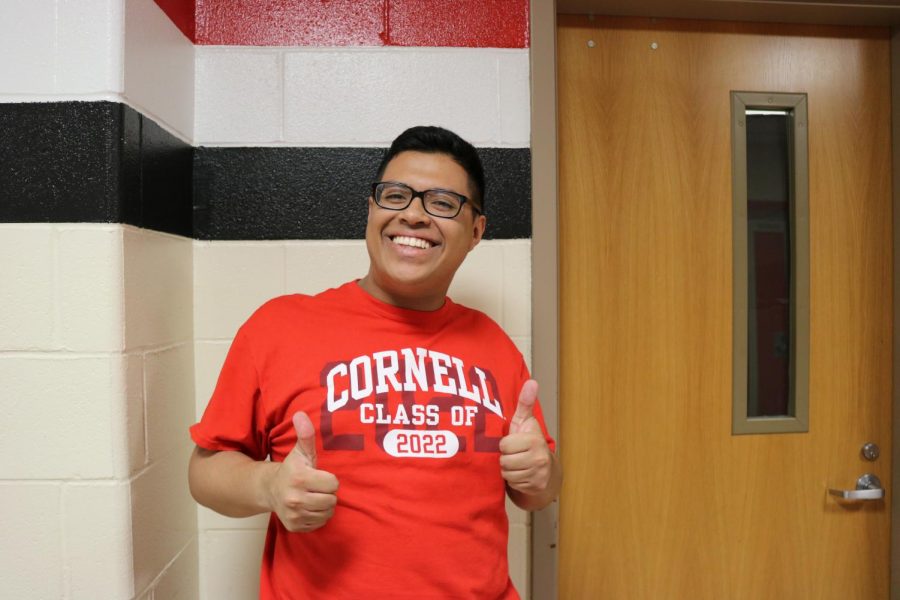 Alex Torres gives two thumbs to Cornell! 