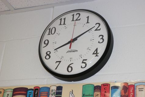 Watch the clock! Students and teachers are still getting used to PMHSs new bell schedule.