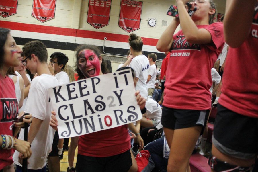 Pelin Bozok reminds her classmates to Keep it Classy. Raiderbowl is about fun and school spirit. Although the competition is fun, PMHS promotes friendly games.