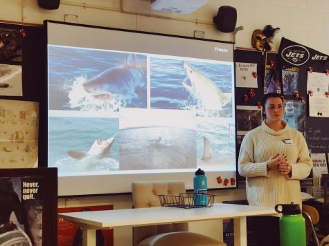 Shark Week! Sharing her experience from a Marine life internship in South Africa, Class of 2017 graduate, Isabel Felice speaks to the journalism class about plastics, beach clean-ups, & environmentalism.