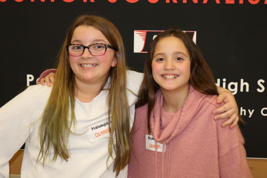Makayla and Ashley from Canaan Elementary School.