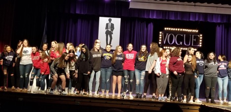 The Senior Fashion Show (pictured here in March 2019) was a staple at PMHS. Not only was it a major fundraiser for the class, it was a chance to get together as a community and have a great time. The grand finale tradition features seniors lining our high school stage in their college apparel. 