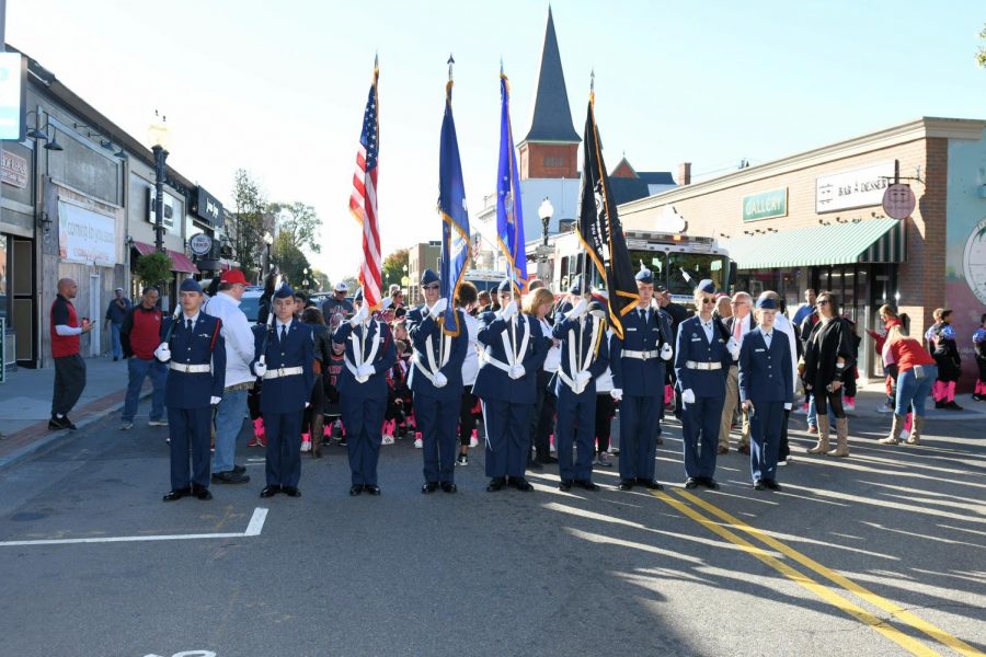 The JROTC marched in Saturdays Homecoming parade. 