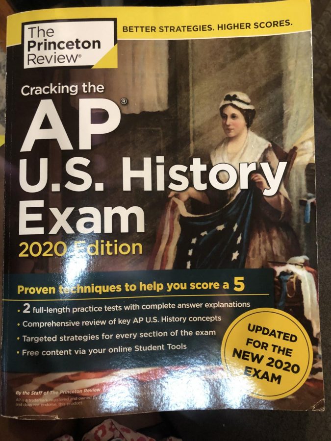 Pictured here is my APUSH Princeton Review review book that I used to study for the exam last year. I found its explanations and practice exams very helpful!
