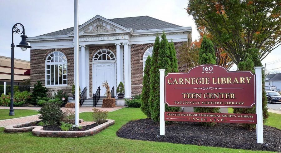 The Carnegie Library, located in Patchogue, is specifically targeted toward the teenage population which gives PMHS a unique experience of even more access to resources when needed.