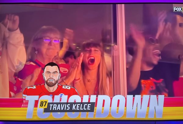 The cameras love when Taylor shows up to the stadium to cheer on Travis Kelce.