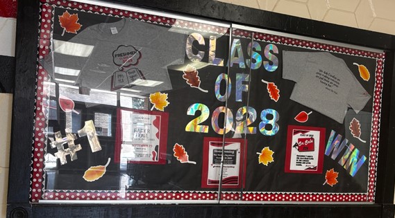 The freshmen class bulletin board will be designed soon as part of the Homecoming events. 