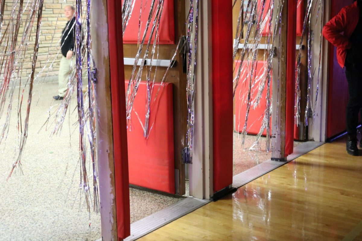 Welcome doors decorated with tassels.