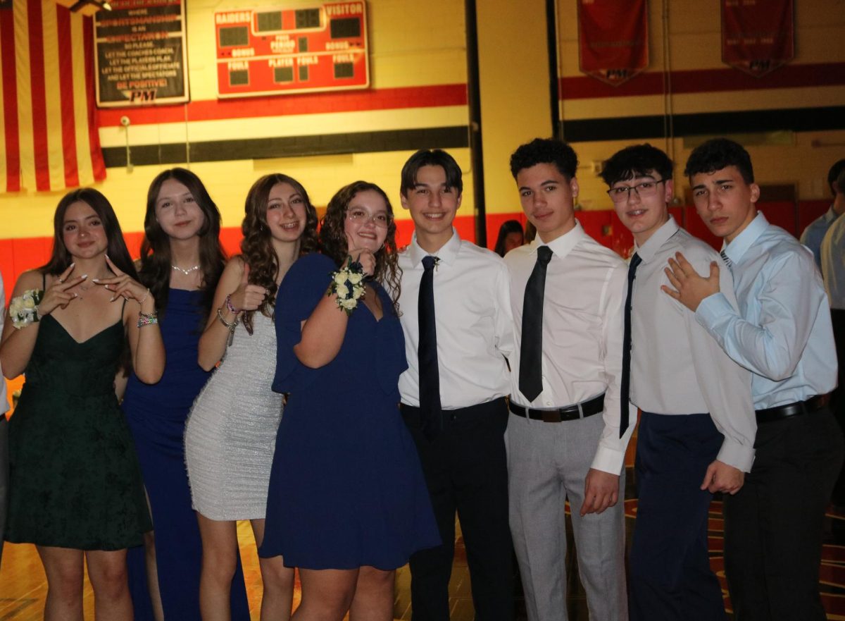 PMHS students attending the winter semi formal with their friends.