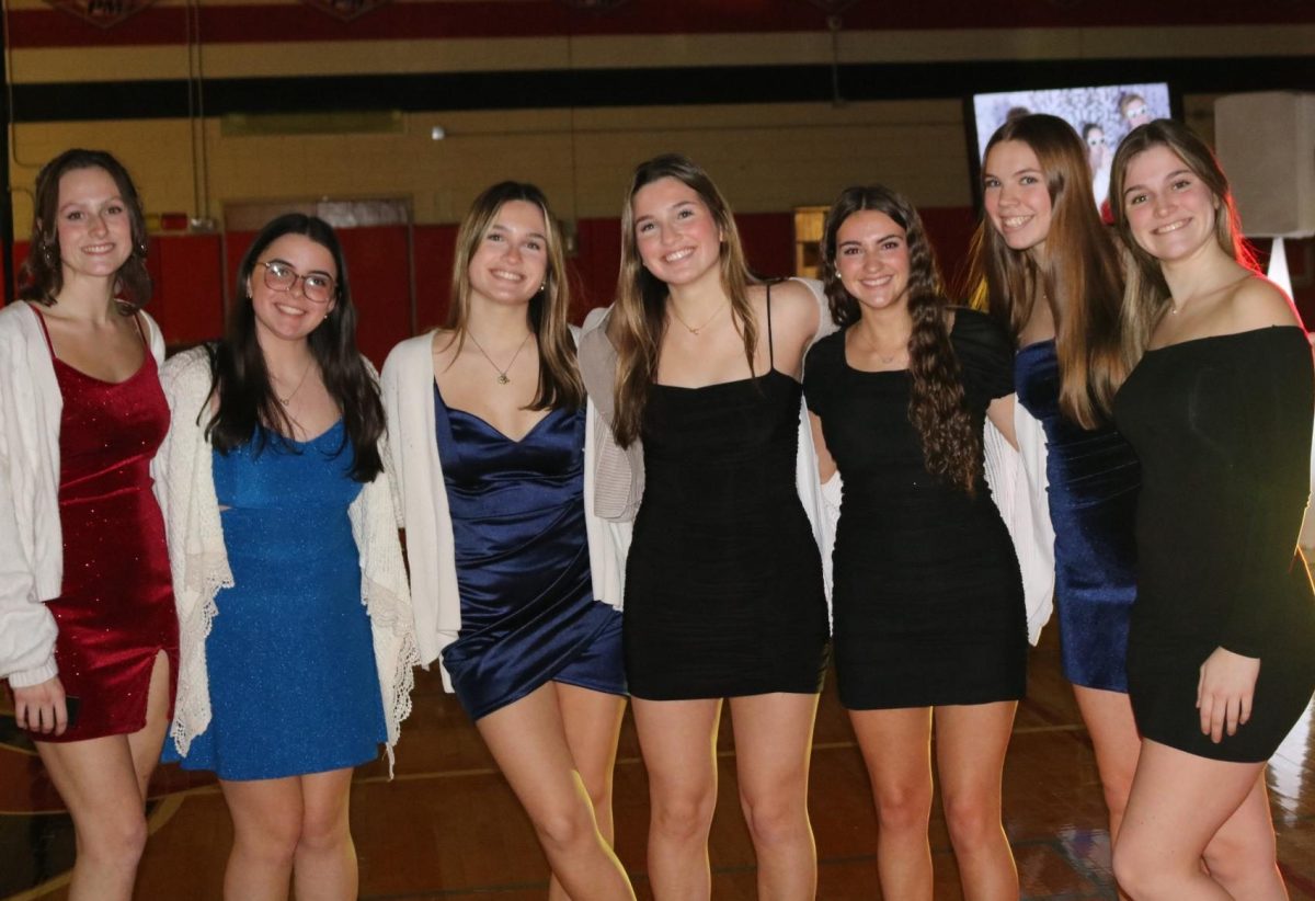 PMHS girls show off their fancy dresses at the winter semi formal.