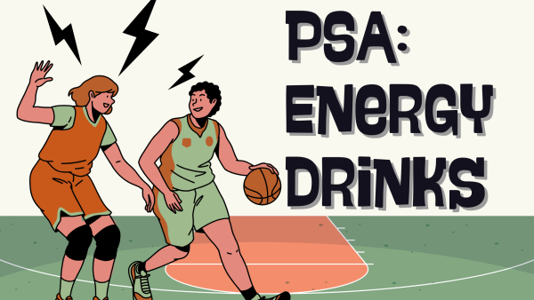 Many athletes drink energy drinks, but do they know the risks?
Original Canva by Allyson McGowan.