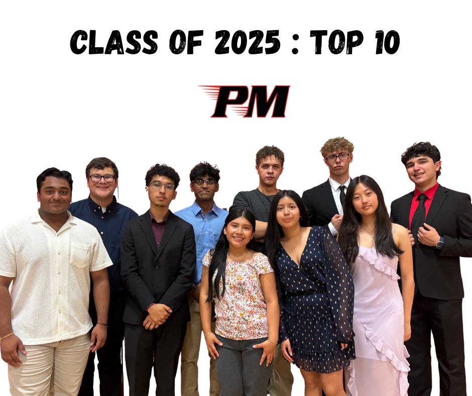 Let's hear for this year's Top Ten students. These gifted ten have spent the last four years taking some of the most challenging courses and securing their place as some of the brightest Pat Med has to offer. 