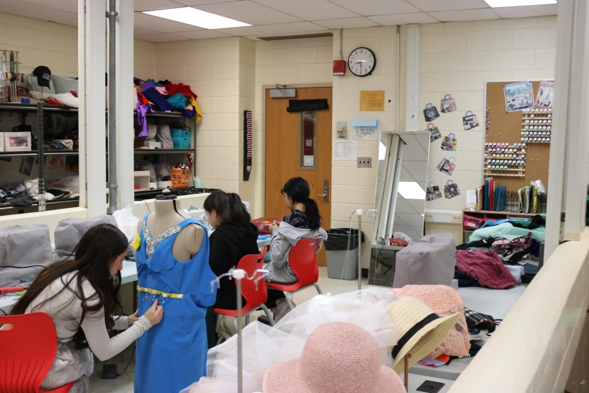 Designers hard at work. Creating and crafting their perfect ideas for this years fashion show.