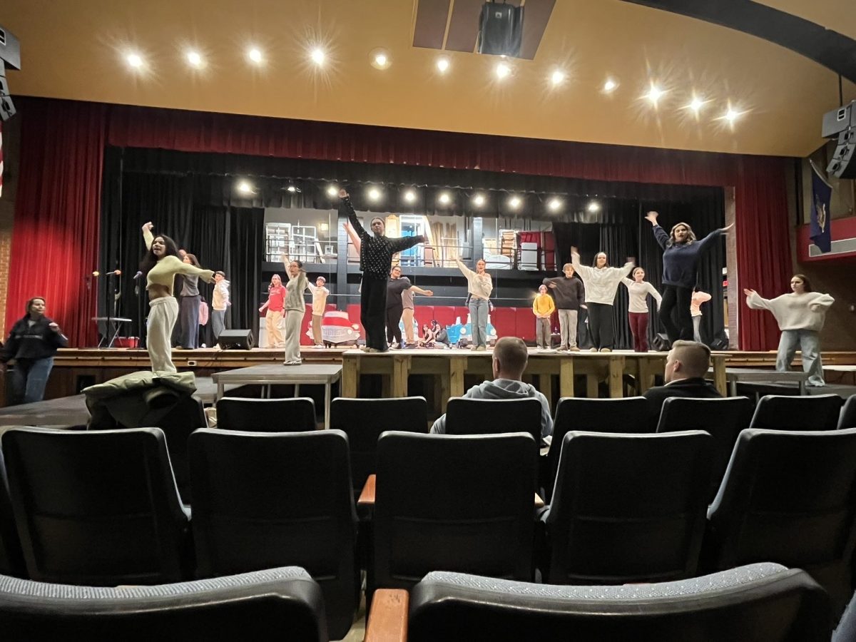 Students rehears choreography for the upcoming All-School Musical "Leader of the Pack." Tickets are $15