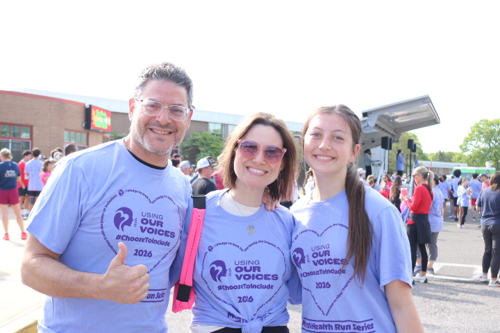 Students, parents, faculty, and community members gather together to help support mental health.