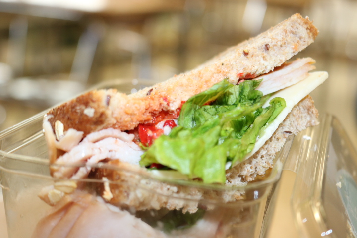 The sandwich was by far the most fresh food item I've had in school. It was so good that I would purchase it everyday if I could.
